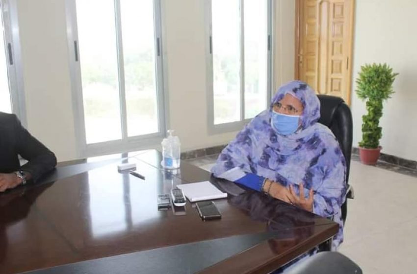  رئيسة جهة نواكشوط تتابع عرضا عن مخطط تهيئة المساحات الزراعية