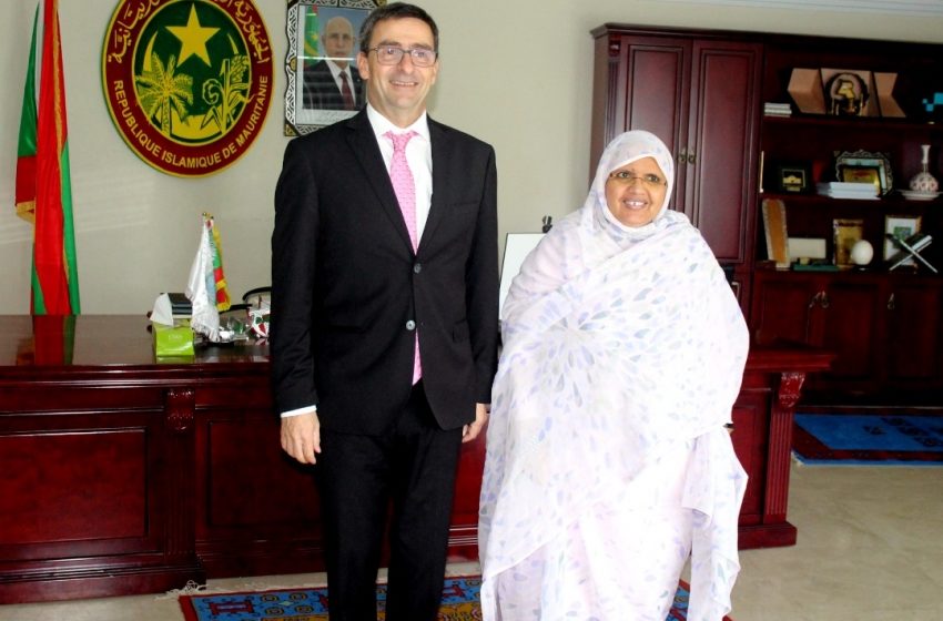  رئيسة جهة نواكشوط تستقبل سفير اسويسرا في موريتانيا