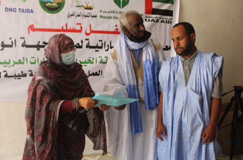 رئيسة جهة انواكشوط تتسلم معدات طبية